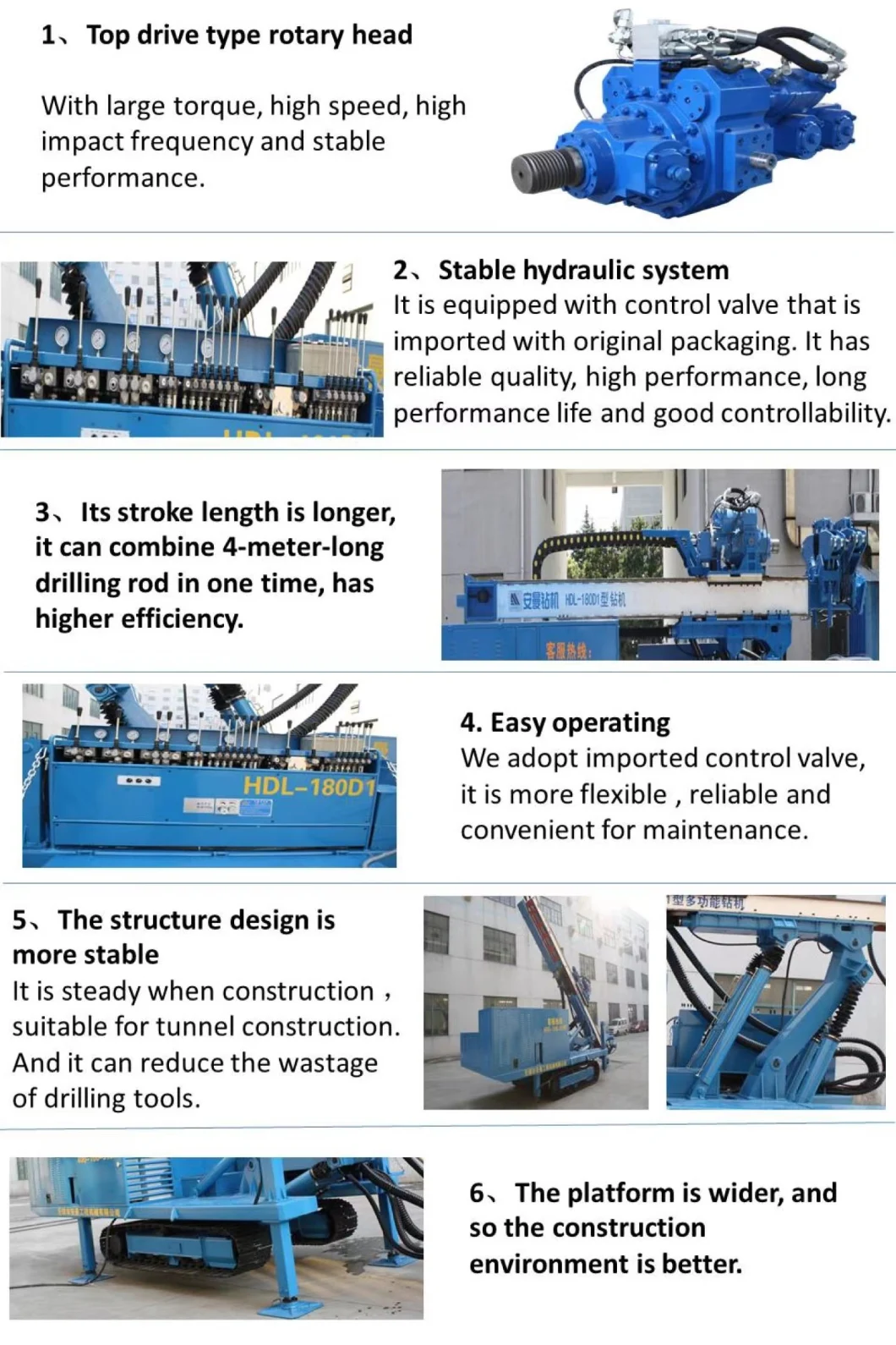 Hdl-180d1 Grouting Pilot Hole Borehole Drill Rig