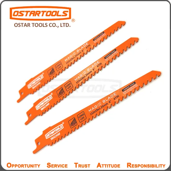 Fixtec 6tpi Reciprocating Saw Blade Saw Blade for Cutting Wood PVC
