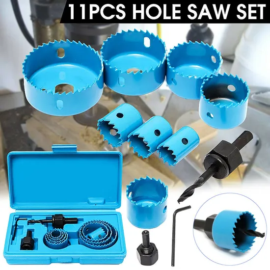 Serra copo bimetálica HSS M42 com haste hexagonal de 7/16"